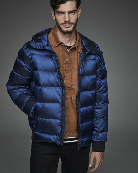 DWAYNE Short down jacket with a funnel neck