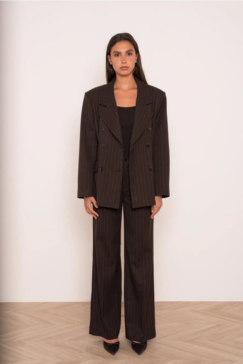 Billie Striped Straight-Leg Trousers
