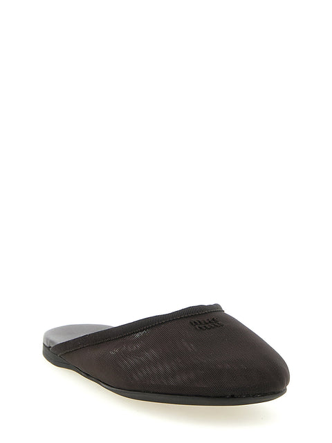 Miu Miu Mesh Fabric Slippers