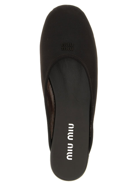 Miu Miu Mesh Fabric Slippers
