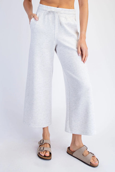 Modal Scuba Cropped Wide Pant