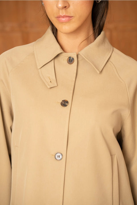 Utility Short Jacket with Lapels That Can Be Turned Up Into A Stand-Up Collar