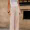 Urban Wide High-Waisted Pants with Back Triangle Pocket