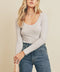 Pointelle Scoop Long-Sleeve Tee-TOP-Dress Forum-S-ICE LILAC-Urbanheer
