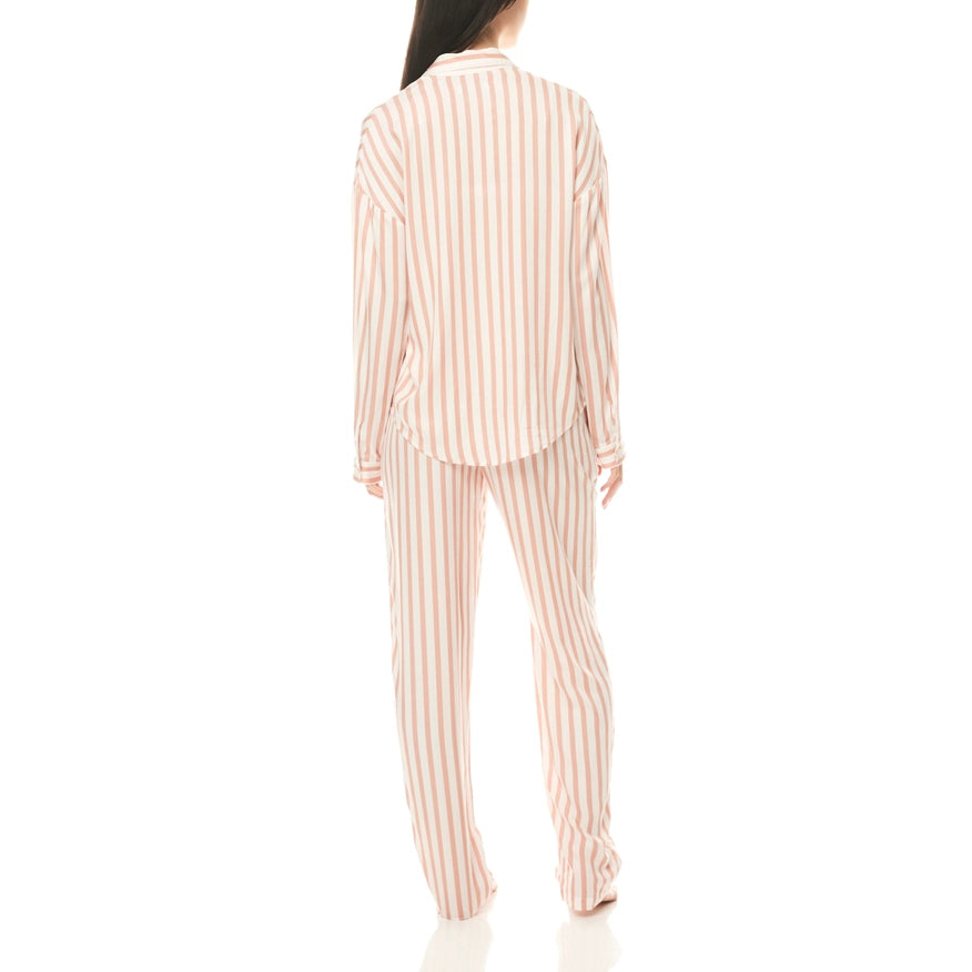 Axelle Tan Stripe Pyjama-Women`s Pyjamas, Sleepwear Sets-Gingerlilly-S-Urbanheer