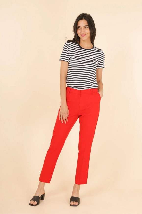 Latest Red Cigarette Trousers | Cigarette Trousers | Kohsh