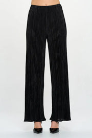 Vibrant Plisse Straight Leg Pants-Renee C.-S-Urbanheer