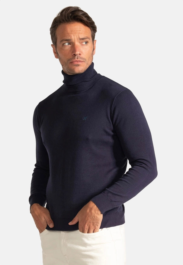 Navy Turtleneck Sweater-Sweater-Williot-S-Urbanheer