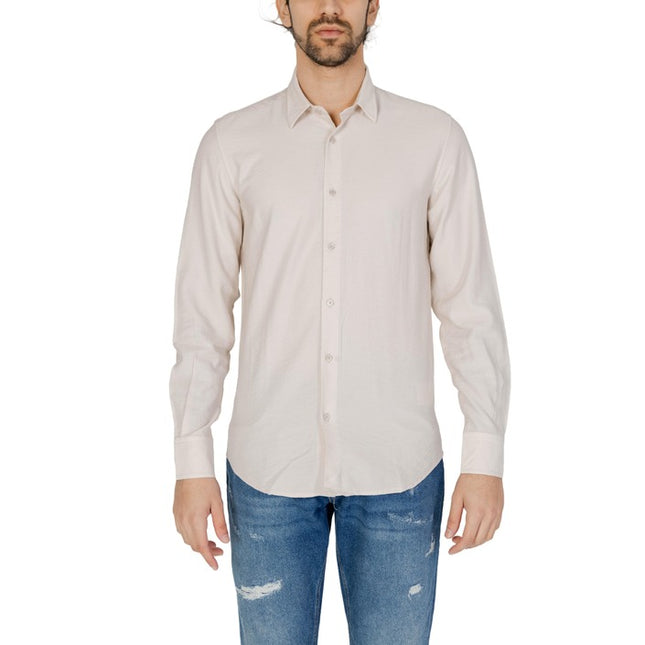 Antony Morato Men Shirt-Clothing Shirts-Antony Morato-beige-44-Urbanheer