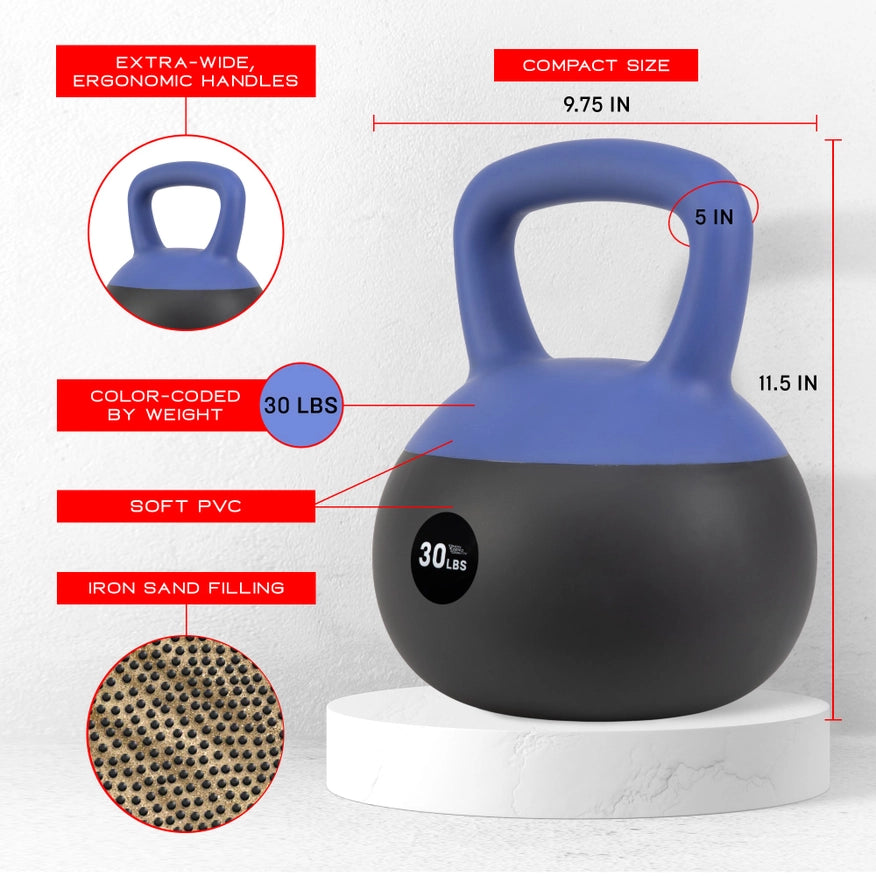 30Lb Iron Sand Soft Kettlebell-Kettlebell-Nonzero Gravity-9.75 x 11.5-inches (WxH)-Urbanheer