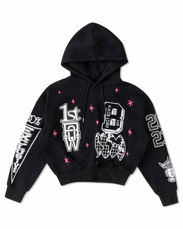 Bright Future Cropped Hoodie-Clothing - Women-Vibrant M.i.U-Pink-S-Urbanheer