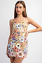 Flower 3D Embroidery Tube Mini Dress-Dress-EDIT by NINE-S-Urbanheer