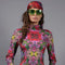 Roll Neck Red Garden Turtleneck Long Sleeves Bodysuit-Nuvula-S-Urbanheer