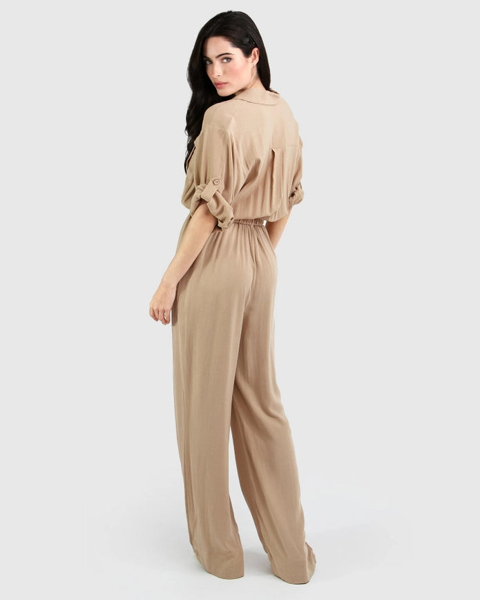 Art of Escape Jumpsuit - Latte-Jumpsuit-belle & bloom-S-Urbanheer
