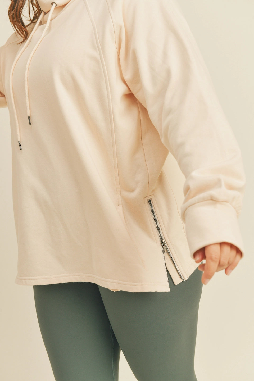 Mock Neck Side Zippers Sweatshirt-Clothing - Women-Kimberly C-Lavender-1X-Urbanheer