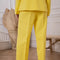 Timeless Straight Cut Plain Pants Yellow-Pants-Attentif Paris-S-Urbanheer