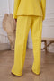 Timeless Straight Cut Plain Pants Yellow-Pants-Attentif Paris-S-Urbanheer