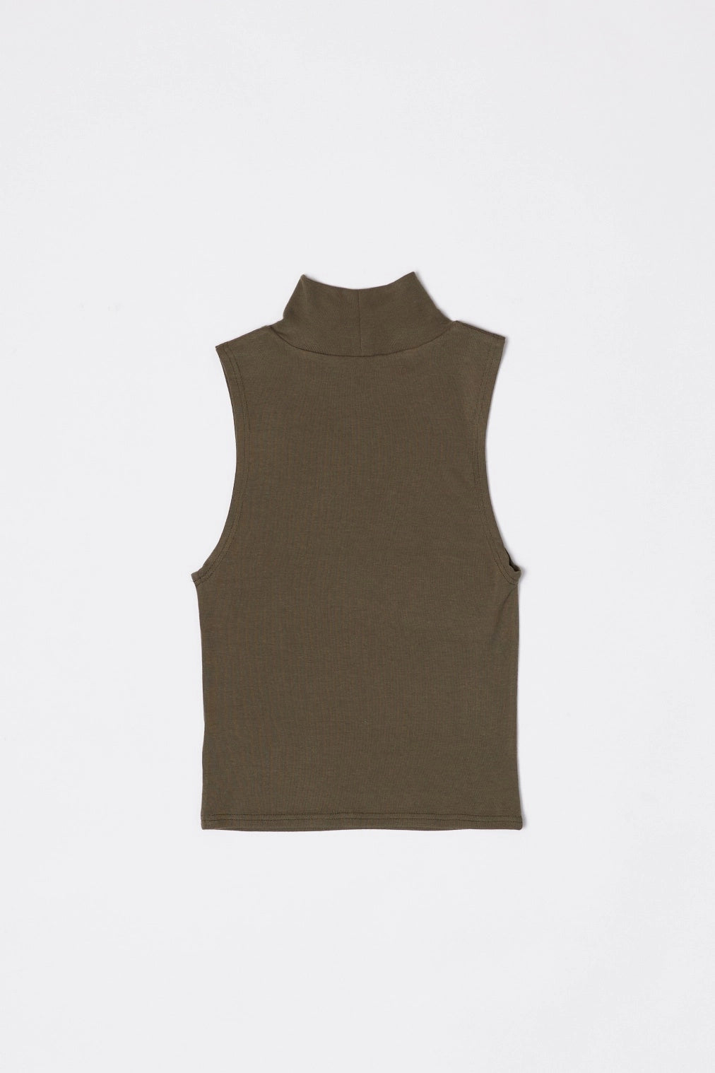 Jadyn Turtleneck Sleeveless Top - Olive-MOD REF-Olive-S-Urbanheer