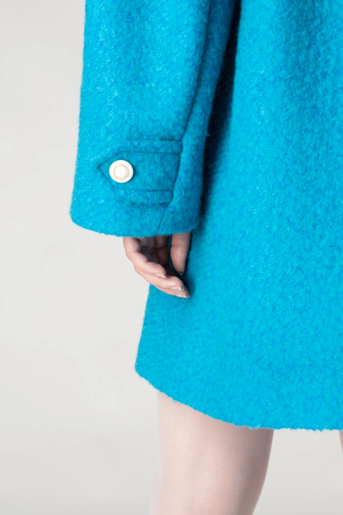 Light Blue Bouclè Oversize Coat-Clothing - Women-Nicole Baratta-One Size-Urbanheer