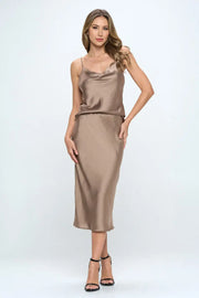 Solid Satin Midi Skirt-Renee C.-S-Urbanheer