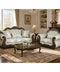 Pierce Luxury Heritage Seating Set – Carved Wood Loveseat & Accent Chair
