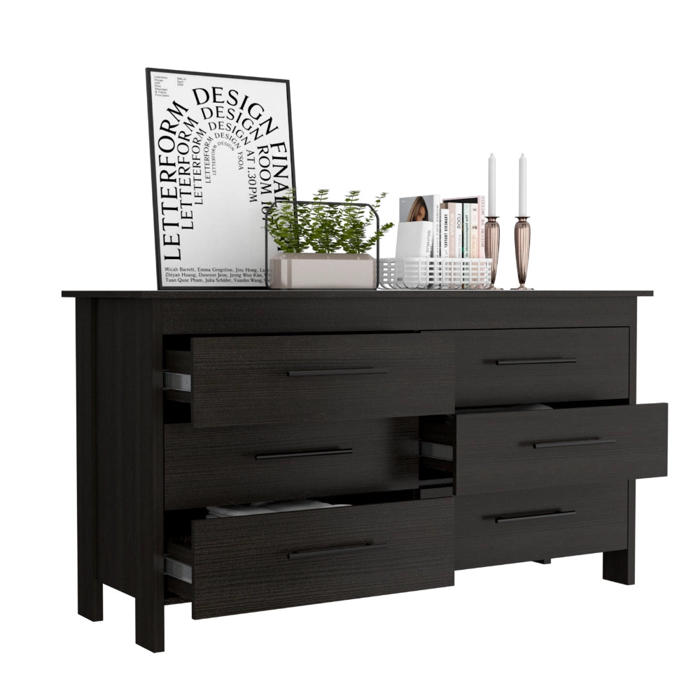 Luxor Six Drawer Double Dresser-Furniture > Cabinets & Storage > Chest of drawers-FM FURNITURE-light oak-Urbanheer