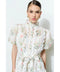 Romantic Floral Lace Mock Neck Mini Dress