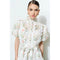 Romantic Floral Lace Mock Neck Mini Dress