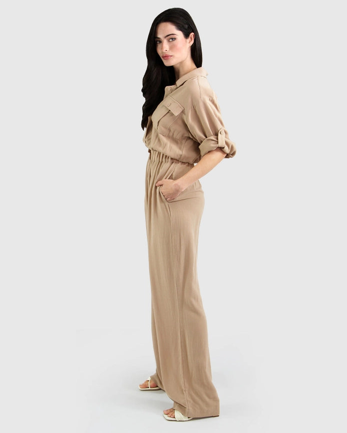 Art of Escape Jumpsuit - Latte-Jumpsuit-belle & bloom-S-Urbanheer