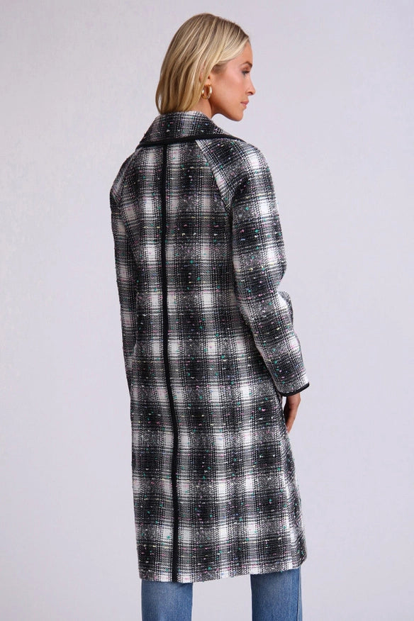 Plaid Tweed Double-Breasted Coat-COAT-Avec Les Filles-Urbanheer