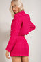 Tweed Crop Jacket w/ Pearl Buttons-Jacket-EDIT by NINE-MAGENTA-S-Urbanheer