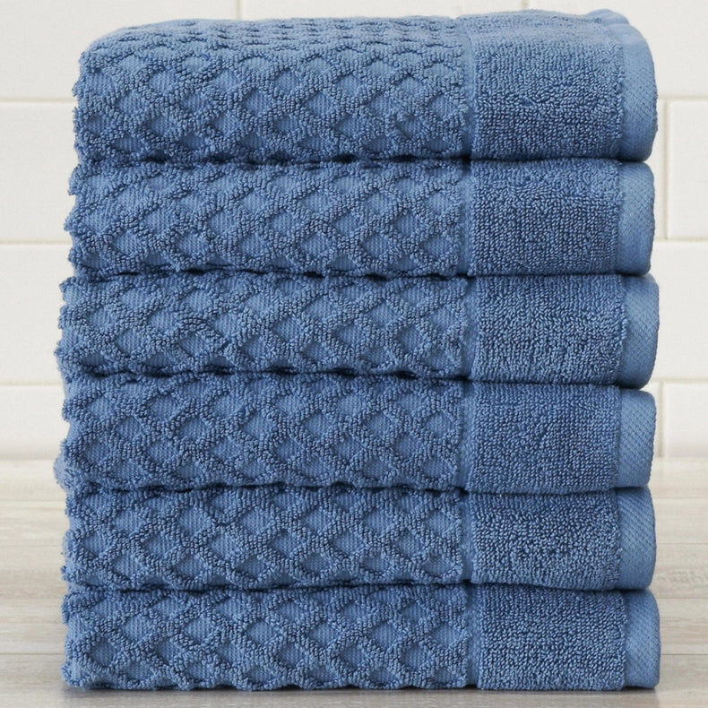 6 Pack Cotton Hand Towels - Grayson Collection-Towel-BH Collective-Blue-Urbanheer