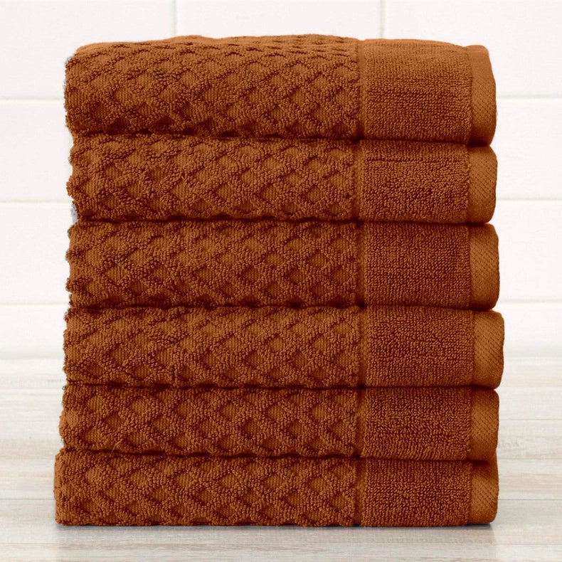 6 Pack Cotton Hand Towels - Grayson Collection-Towel-BH Collective-Copper-Urbanheer
