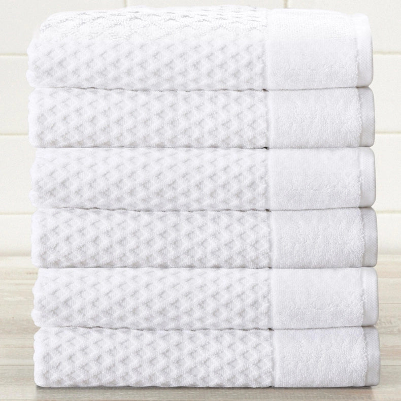 6 Pack Cotton Hand Towels - Grayson Collection-Towel-BH Collective-Optic White-Urbanheer