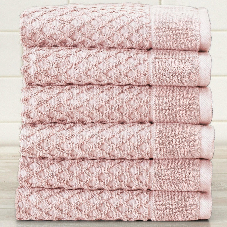 6 Pack Cotton Hand Towels - Grayson Collection-Towel-BH Collective-Pink-Urbanheer