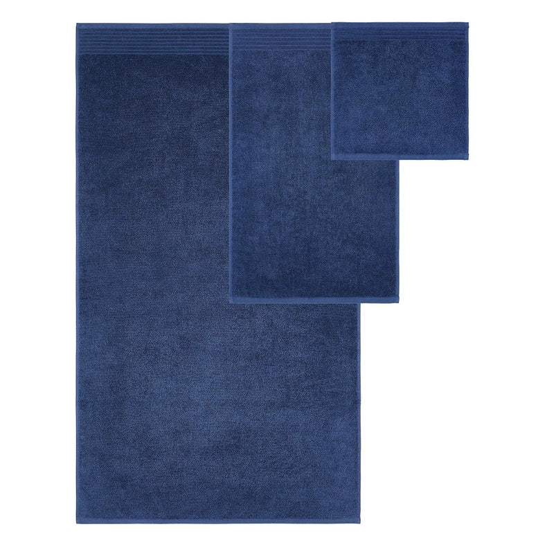 6 Piece Set Cotton Bath Towels - Kasper Collection Midnight Blue-Towel-BH Collective-Midnight Blue-Urbanheer