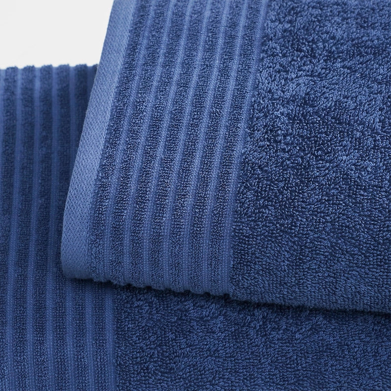 6 Piece Set Cotton Bath Towels - Kasper Collection Midnight Blue-Towel-BH Collective-Midnight Blue-Urbanheer
