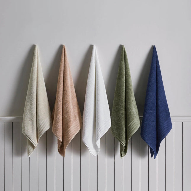 6 Piece Set Cotton Bath Towels - Kasper Collection Olive