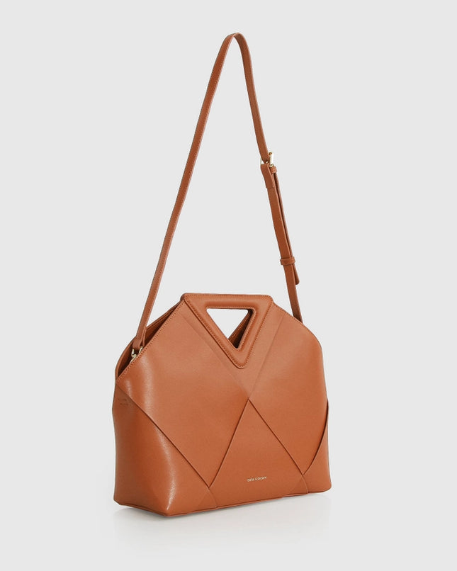 Love Locked Handbag - Camel-Bag-Belle & Bloom-30cm W 11cm D 30cm H-Urbanheer