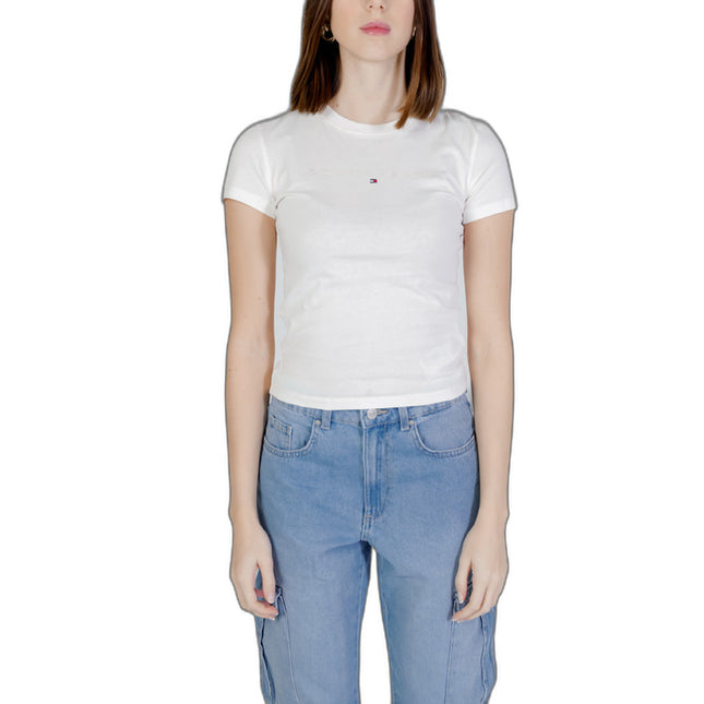 Tommy Hilfiger Jeans Women T-Shirt-Clothing T-shirts-Tommy Hilfiger Jeans-white-XS-Urbanheer