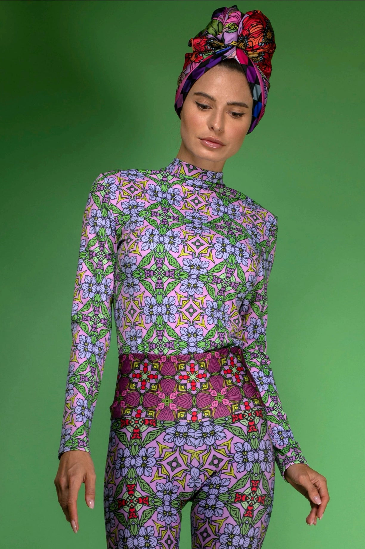 Long Soft Stretchy Stylish Deco Purple Slim Fit Turtleneck-Nuvula-XS-Urbanheer