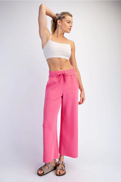 Modal Scuba Cropped Wide Pant