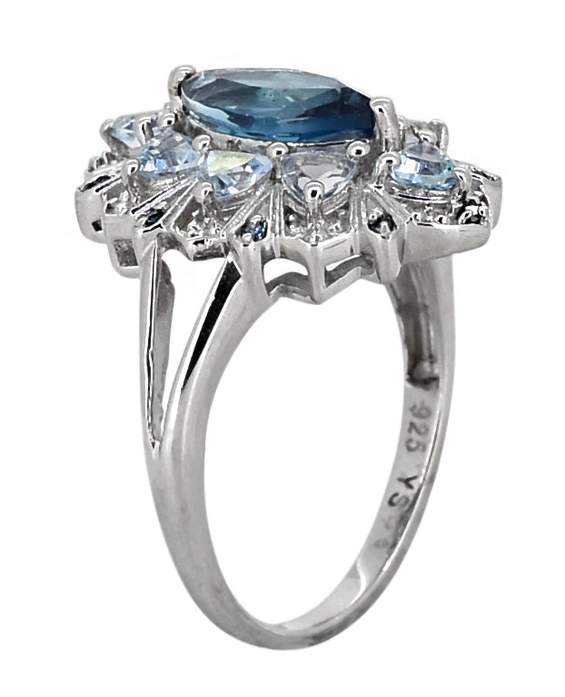 London Blue Topaz 925 Sterling Silver Ring Jewelry-Ring-Tiramisu-Urbanheer