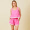 Wavy Trim Cotton Shorts Pink-Shorts-Baevely by Wellmade USA-Pink-S-Urbanheer