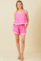 Wavy Trim Cotton Shorts Pink-Shorts-Baevely by Wellmade USA-Pink-S-Urbanheer