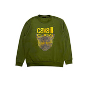 Cavalli Class Green Polyester Men Sweater-Cavalli Class-M-Urbanheer