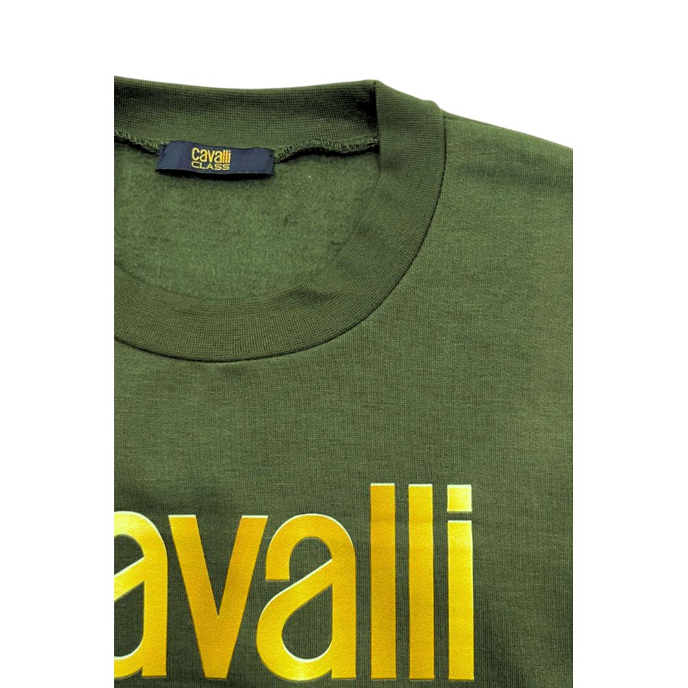 Cavalli Class Green Polyester Men Sweater-Cavalli Class-M-Urbanheer