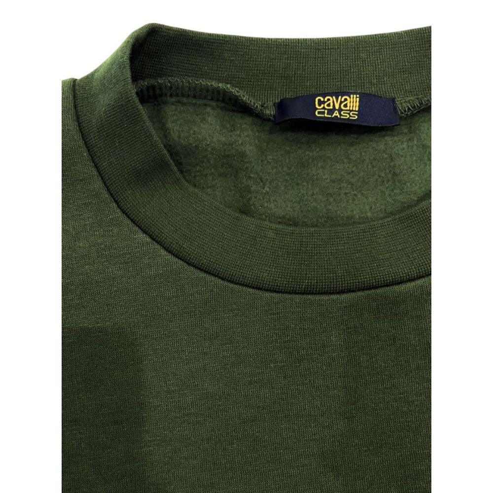 Cavalli Class Green Cotton Men Sweater-Cavalli Class-S-Urbanheer