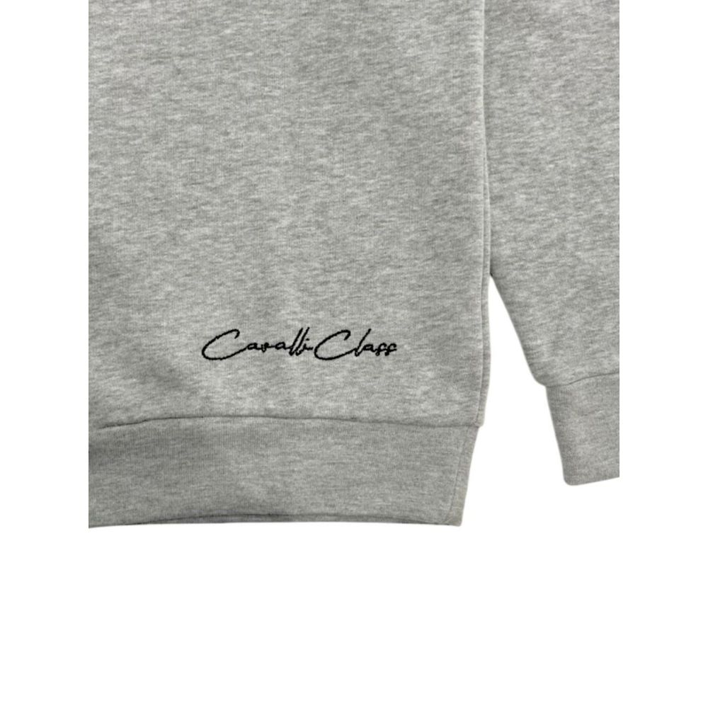 Cavalli Class Gray Cotton Women Hoodie-Cavalli Class-XS-Urbanheer