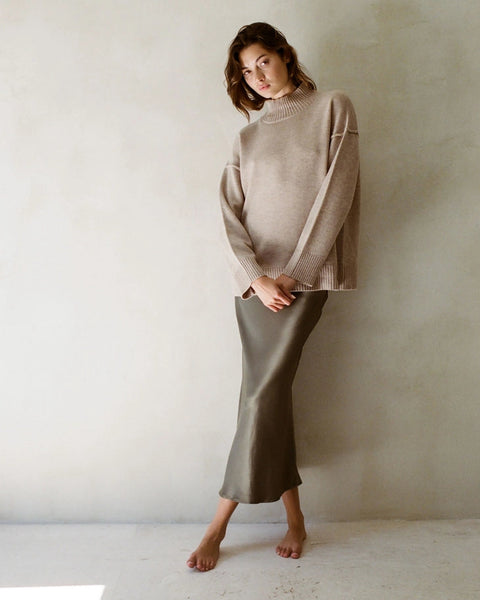 Cashmere Turtle Neck Long Sleeve Top